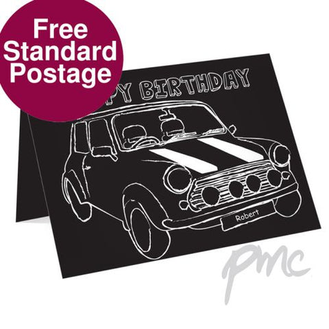 Personalised Black & White Mini Card