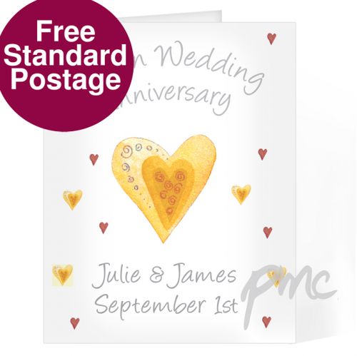 Personalised Golden Anniversary Card