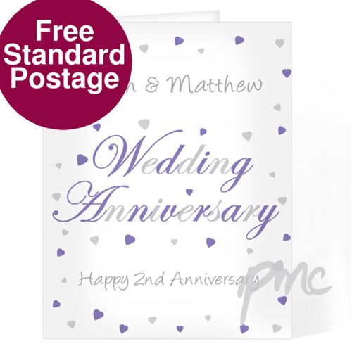 Personalised Wedding Anniversary Card