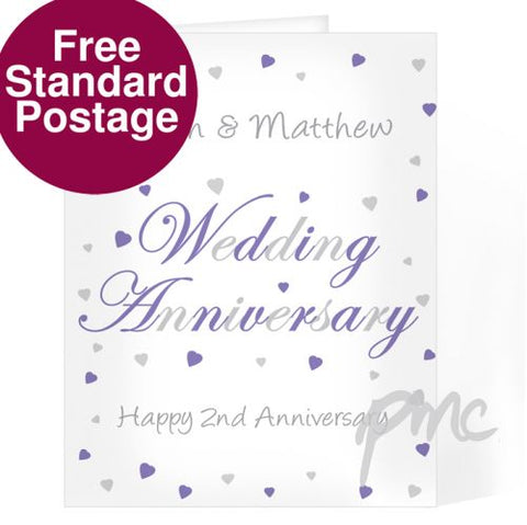 Personalised Wedding Anniversary Card