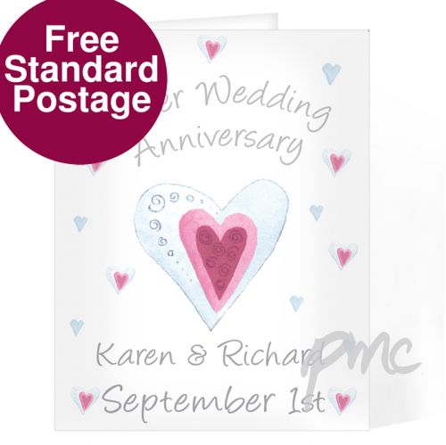 Personalised Silver Anniversary Card