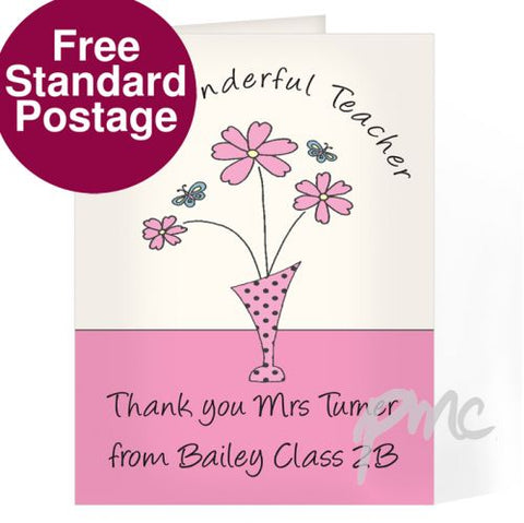 Personalised Wonderful Teacher Card