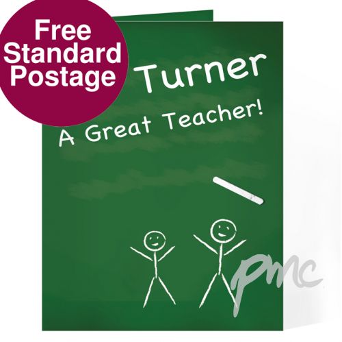 Personalised Teachers Pet Chalk Board Card