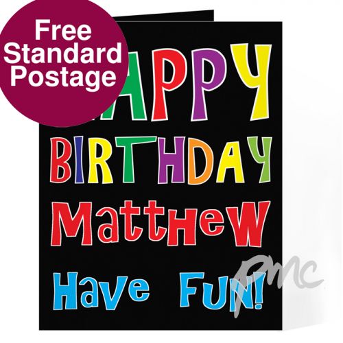 Personalised Happy Birthday Bright Card