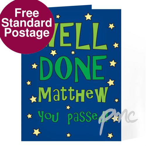 Personalised Well Done Green Star Card