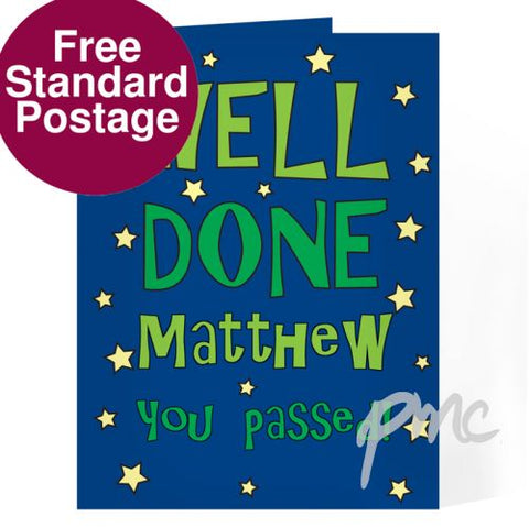 Personalised Well Done Green Star Card