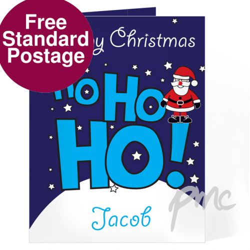 Personalised Ho Ho Ho Santa Card
