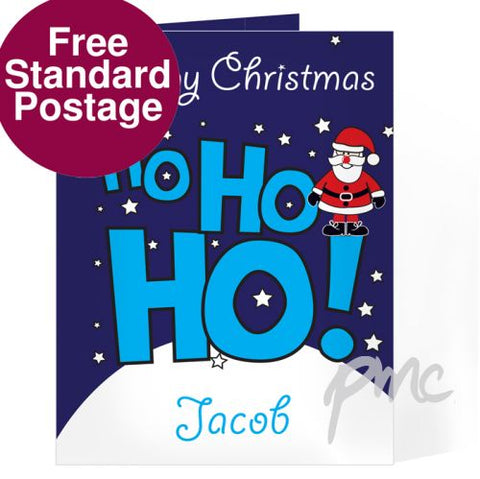 Personalised Ho Ho Ho Santa Card