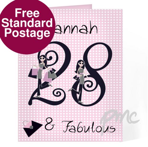 Personalised Fabulous Numbers Card