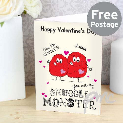 Personalised Snuggle Monster Card