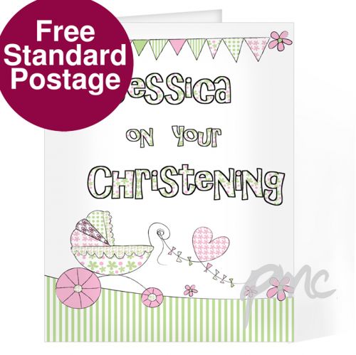Personalised Whimsical Pram Card