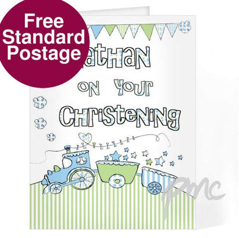 Personalised Whimsical Train Card
