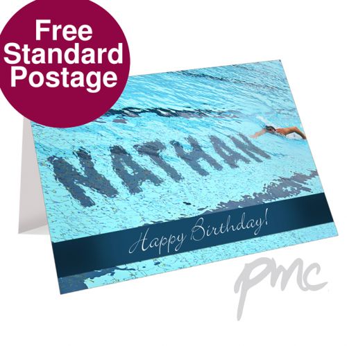 Personalised Swimmer Card