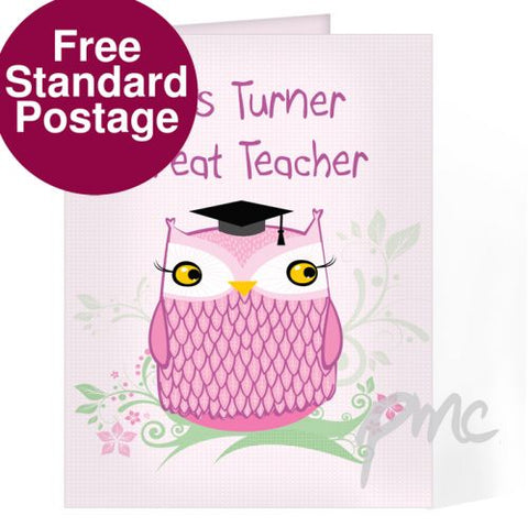 Personalised Miss Owl Card