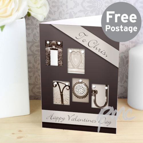 Personalised Affection Art I Heart You Card