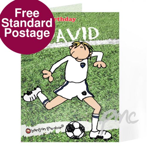 Personalised Bang On The Door Footballer Card