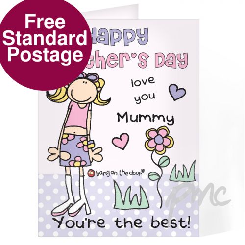 Personalised Bang On The Door Mothers Day Card