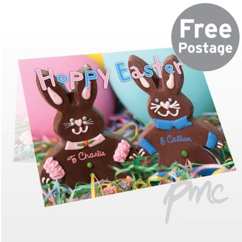 Personalised Milk Chocolate Bunny Card