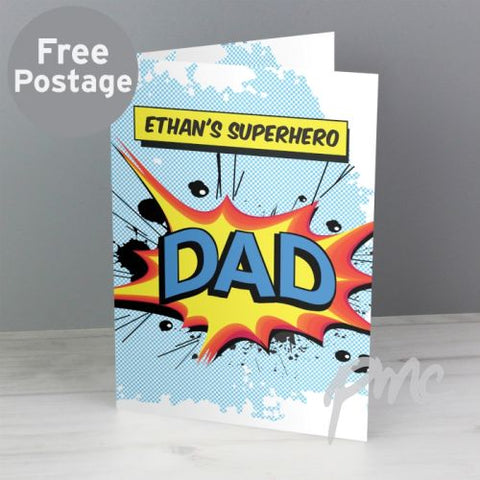 Personalised Comic Book Themed Card