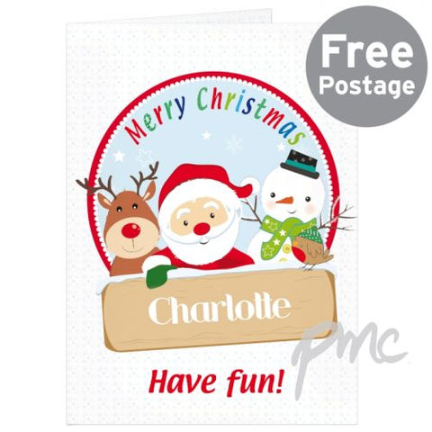 Personalised Santa & Friends Card