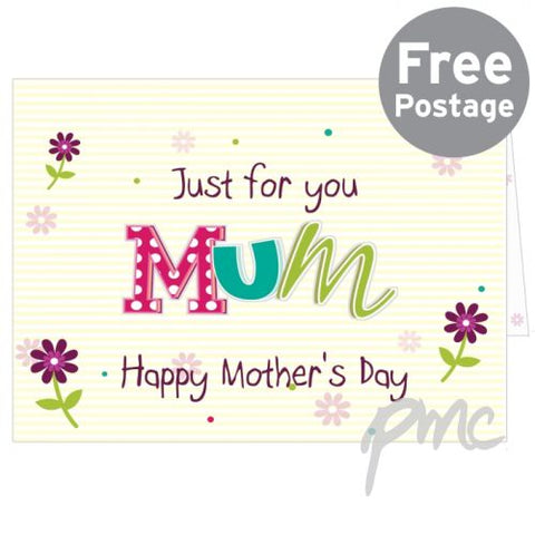 Personalised Patchwork Flowers Card