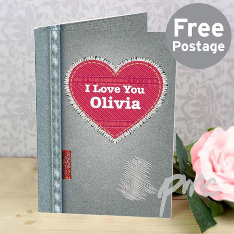 Personalised Denim Card
