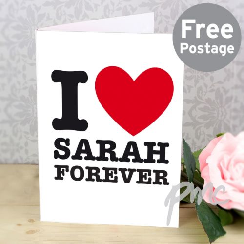 Personalised I HEART Card