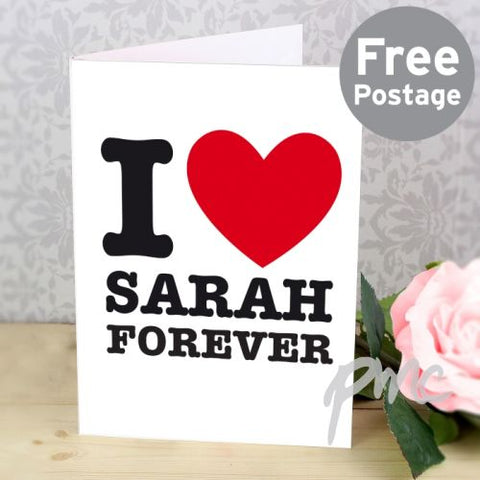 Personalised I HEART Card