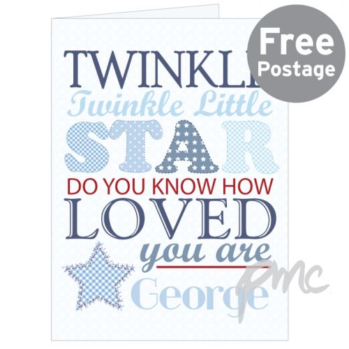 Personalised Twinkle Boys Card