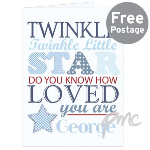 Personalised Twinkle Boys Card