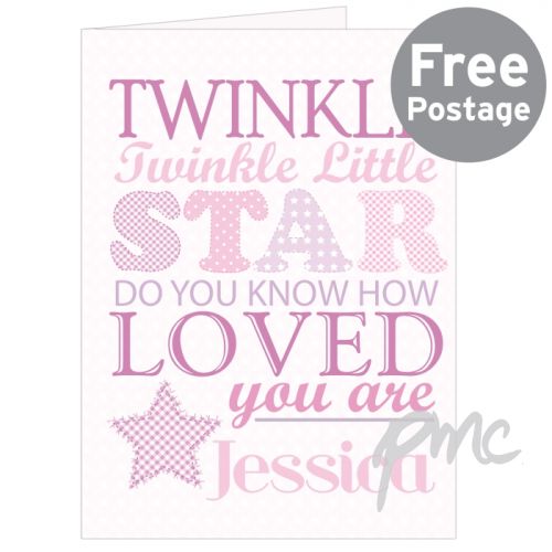 Personalised Twinkle Girls Card