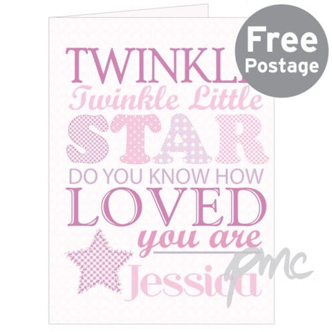 Personalised Twinkle Girls Card