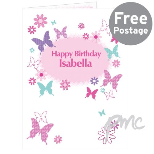 Personalised Butterfly Card