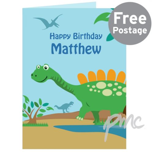Personalised Dinosaur Card