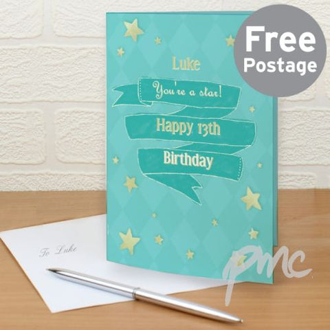 Personalised Shining Star Card