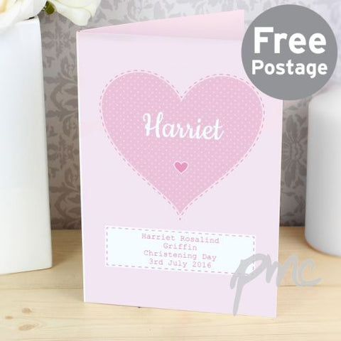 Personalised Stitch & Dot Baby Girl Card