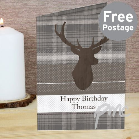 Personalised Highland Stag Card