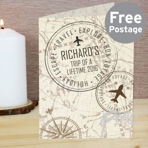 Personalised Travel Stamp Card