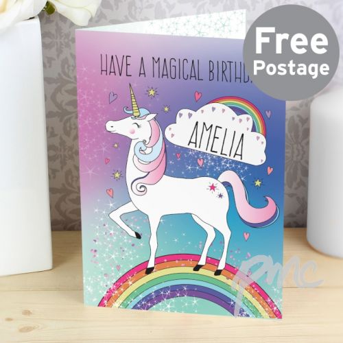 Personalised Unicorn Card