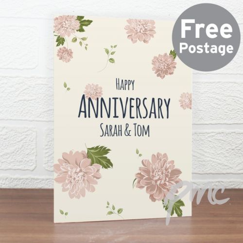 Personalised Rose Gold Floral Card