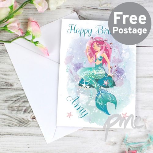 Personalised Mermaid Card