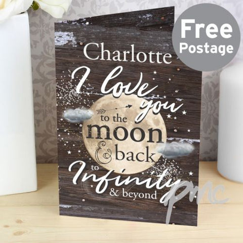 Personalised To the Moon & Infinity... Card