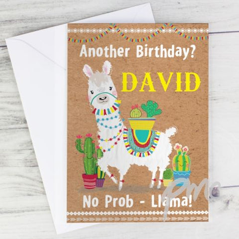 Personalised Llama Card