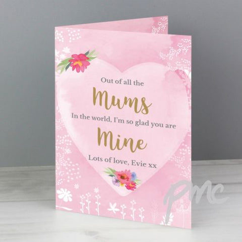 Personalised Floral Watercolour Card