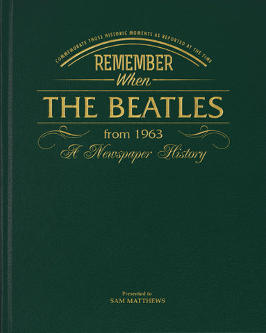 Beatles Newspaper Book - Racing Green Leatherette
