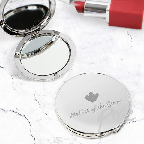 Mother of Groom Round Compact Mirror