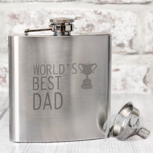 Worlds Best Dad Hip Flask