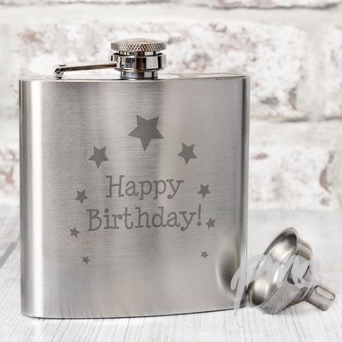 Happy Birthday Hip Flask
