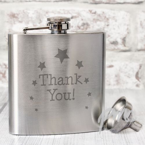 Thank You Hip Flask