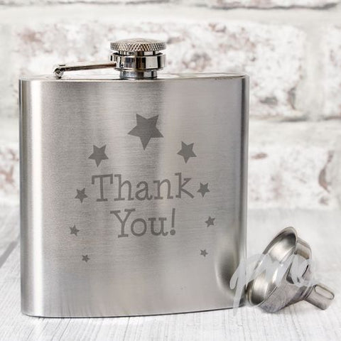 Thank You Hip Flask